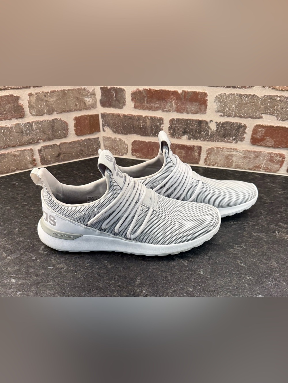Adidas Men's Lite Racer Adapt 7.0 Slip-On Sneaker in White, Size 11